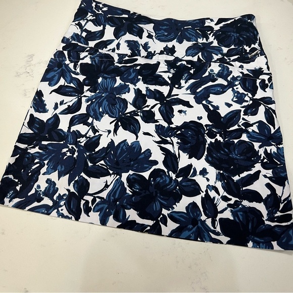 S.C. & Co. Dresses & Skirts - Elegant Blue Floral A-Line Skirt